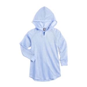 Ideology Hooded Mesh Long Sleeve Swim Cover Up Light Blue Girls 5 NWT